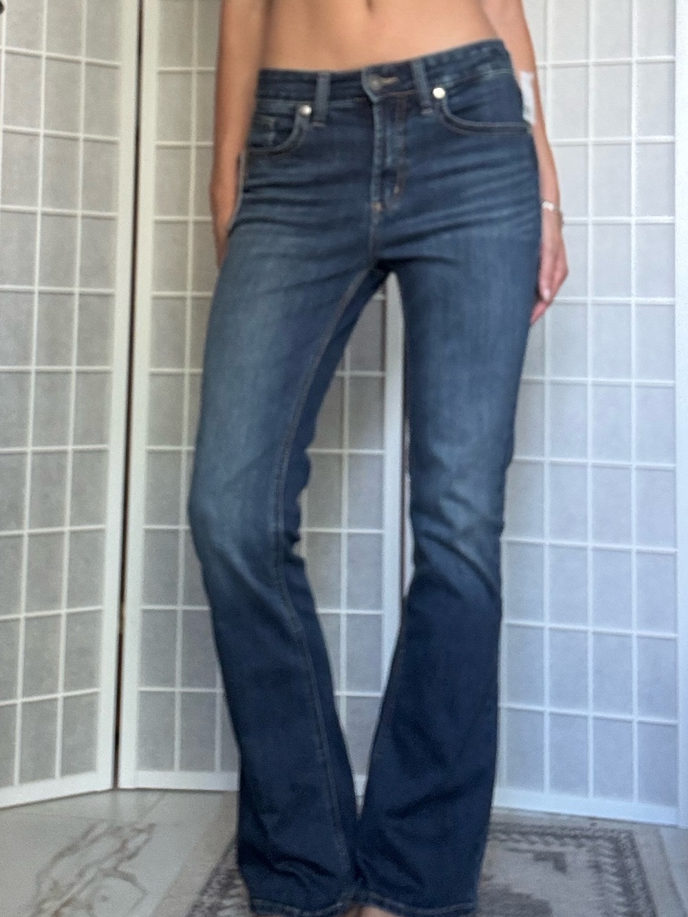 Classic Women's Dark Blue Bootcut Jeans
